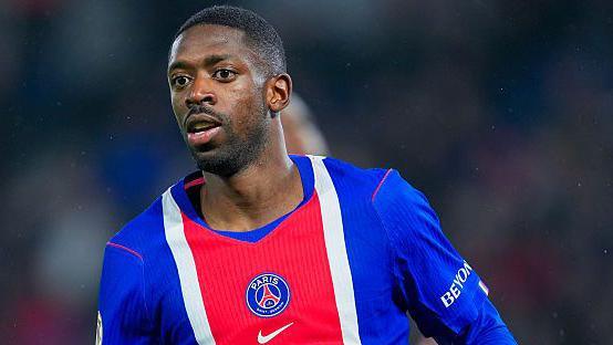 Ousmane Dembele playing for PSG