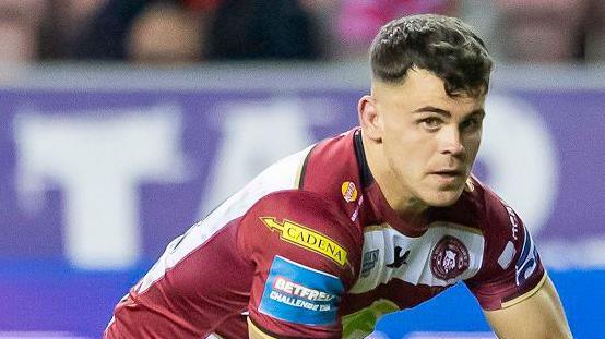 Tom Forber in action for Wigan Warriors