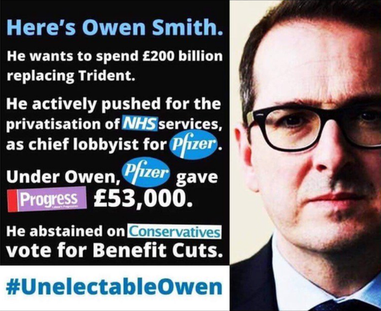 Social media post criticising Owen Smith