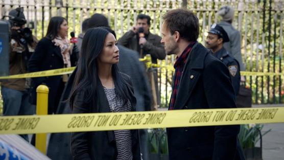 Lucy Liu and Jonny Lee Miller in Elementary