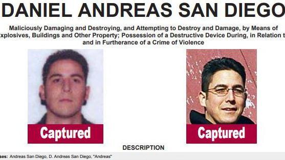 Poster 'Most Wanted Terrorist' Daniel Andreas San Diego