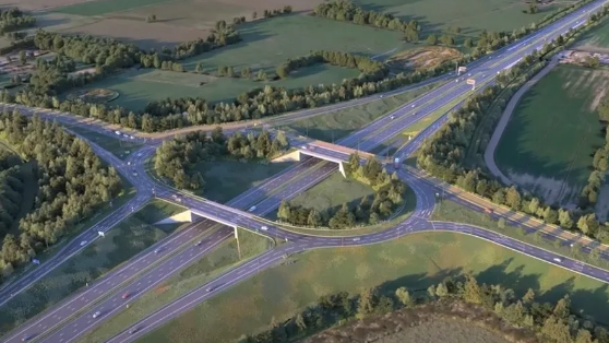 A CGI of what a new motorway junction could look like