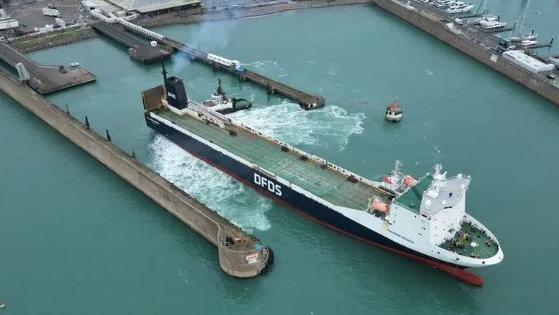 DFDS Finlandia in St Helier Harbour