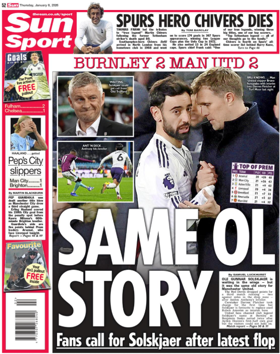 The Sun back page