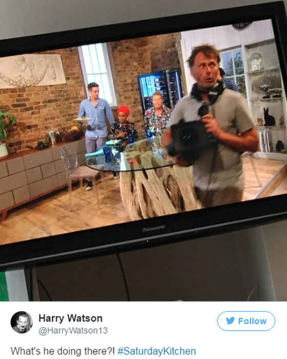 Cameraman on Saturday Kitchen