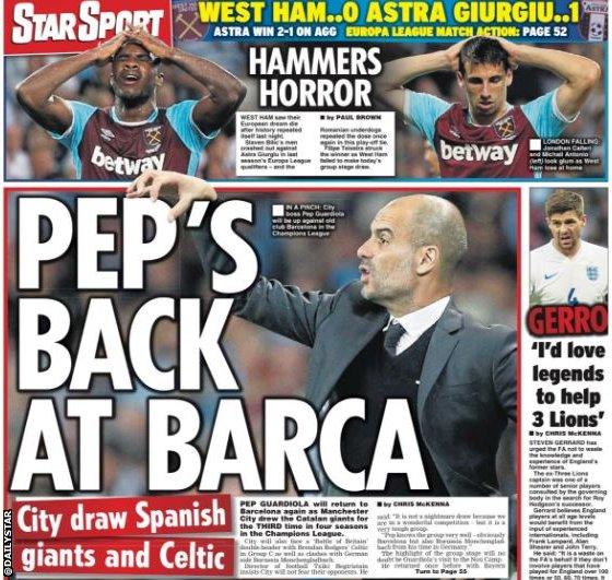 Daily Star backpage