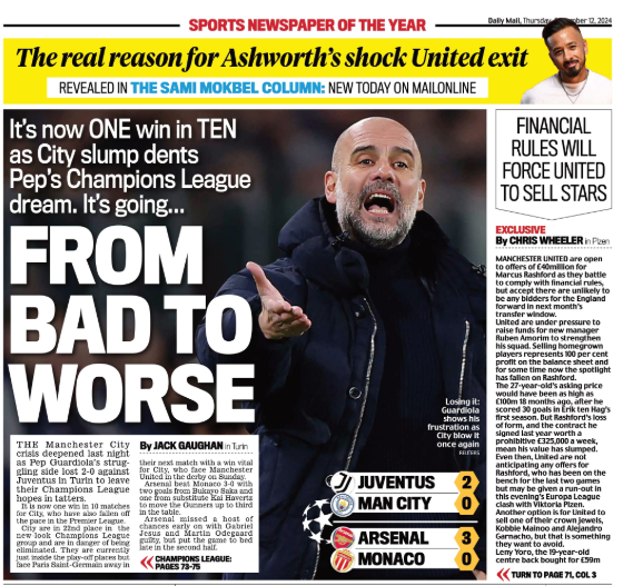 Thursday's Mail back page