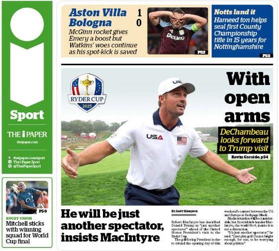 i Sport back page