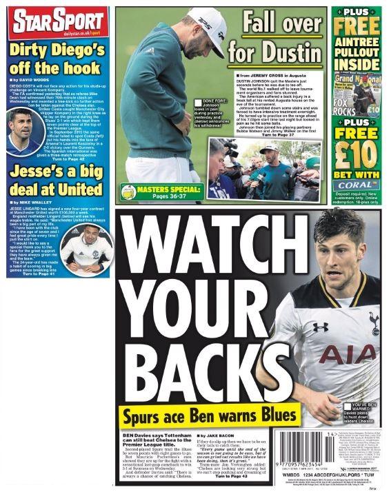 Friday's Daily Star back page