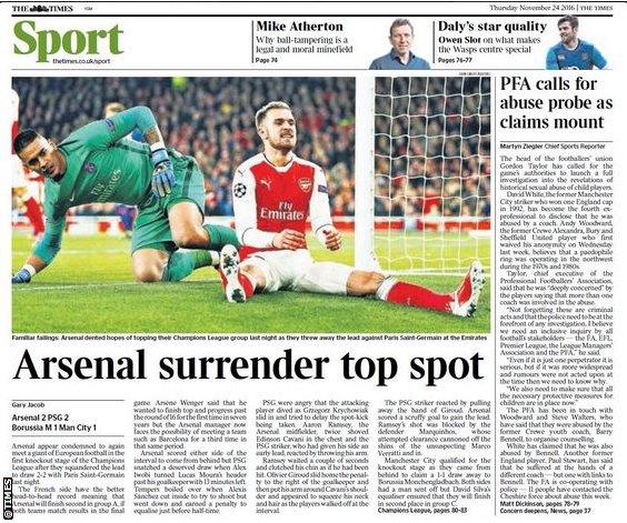 The Times back page