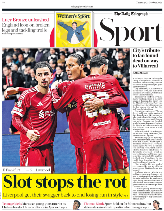 Telegraph sports section