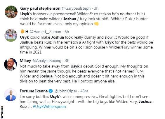 Twitter reaction to Oleksandr Usyk calling out Anthony Joshua or Andy Ruiz Jr