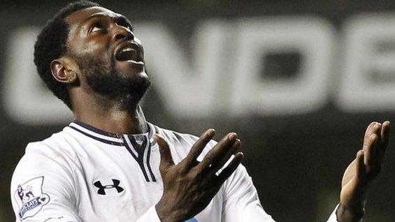 Tottenham striker Emmanuel Adebayor