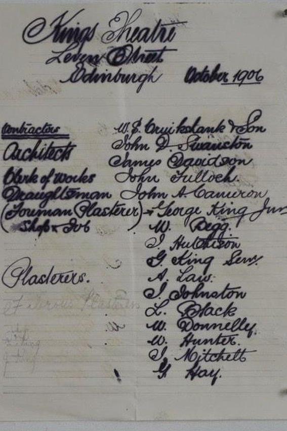 Letter with names in black ink