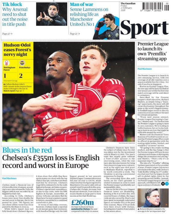 The Guardian back page