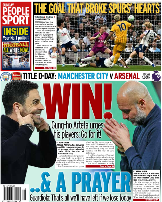 The Sunday People back page