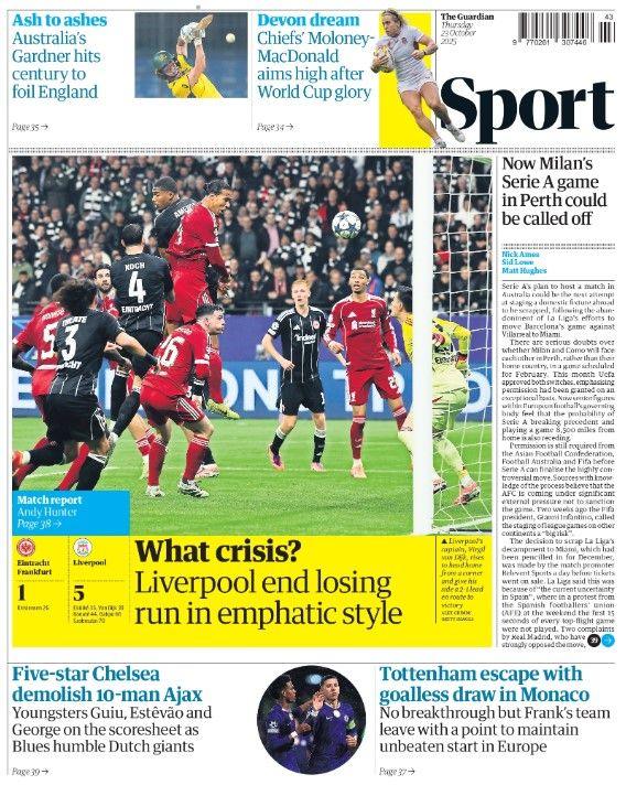 Guardian back page