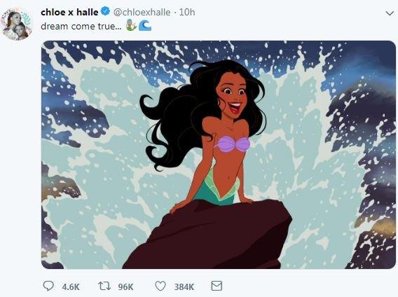 Halle Bailey tweet