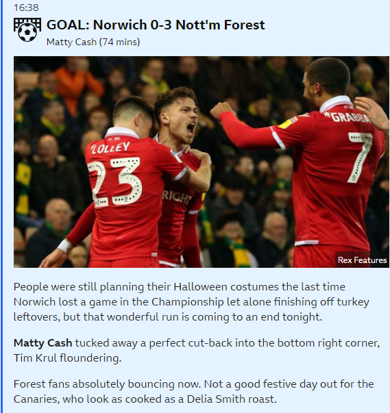 BBC Sport live text