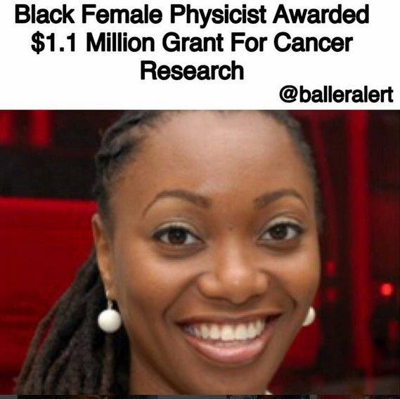 News article about a black female cancer researcher