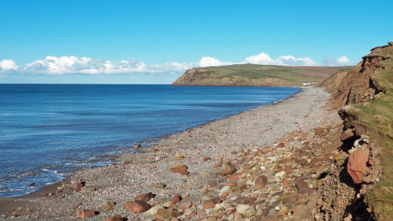 A rocky beach