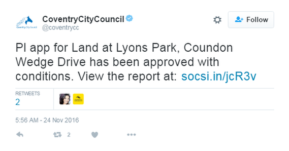 Council tweet