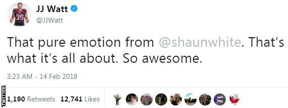 Shaun White tweet