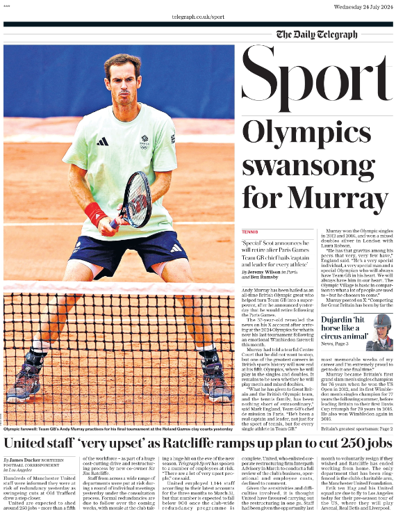 The Daily Telegraph sports section