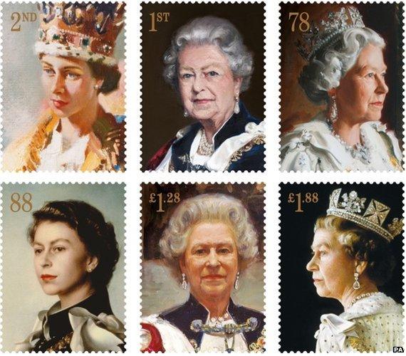 Six stamps issued by Royal Mail to celebrate 60th anniversary of Queen's coronation