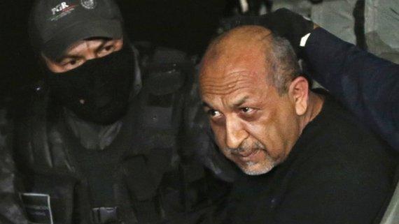 Servando La Tuta Gomez after his arrest in Mexico City, 27 Feb 2015