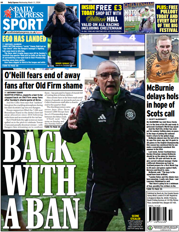 Daily Express back page