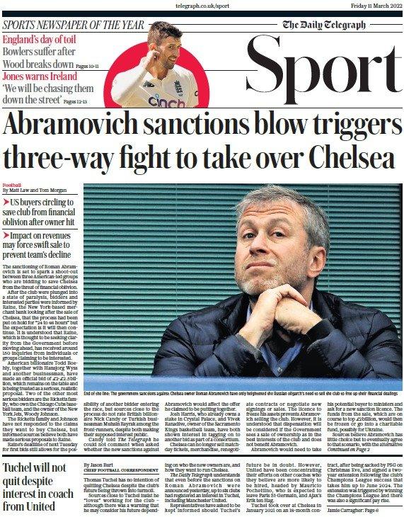 The Daily Telegraph sports section