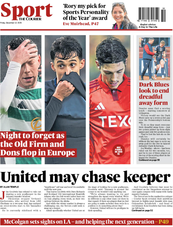The Courier back page