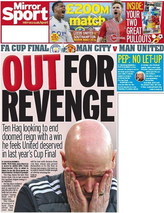 The back page of the Mirror