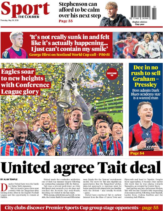 The Courier back page