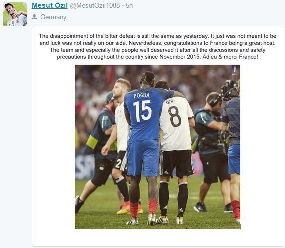 Mesut Ozil tweet