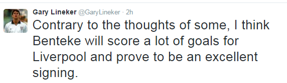 Gary Lineker tweet