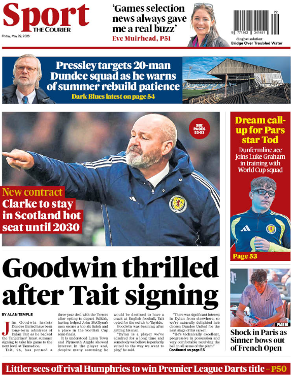 The Courier back page