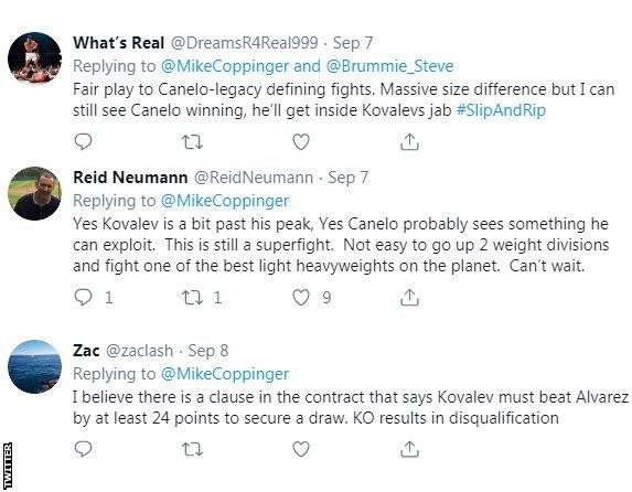 Twitter reaction to Canelo v Kovalev