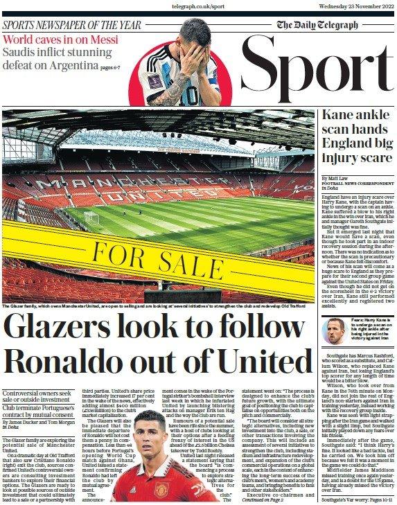 The Daily Telegraph sports section
