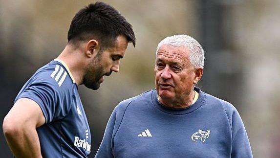 Gloucester technical director Chris Boyd pictured during his post at Munster, talking to Conor Murray