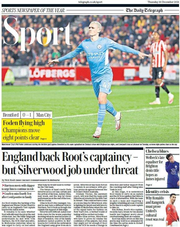 The Daily Telegraph sports section