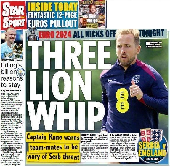 The back page of the Daily Star