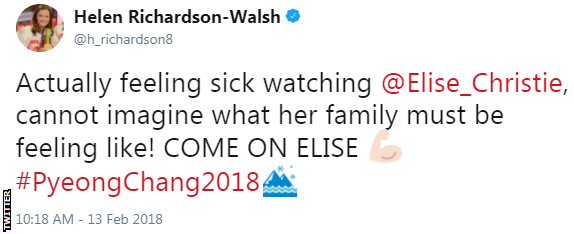 Elise Christie tweet