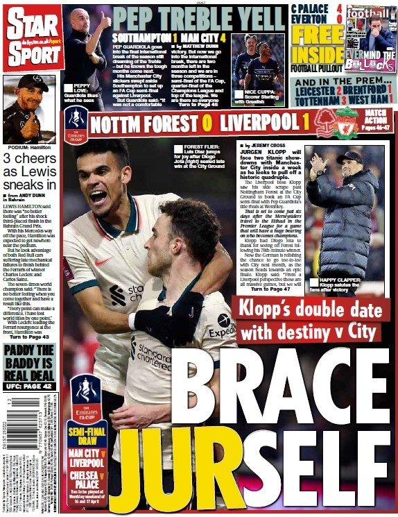 The back page of the Daily Star