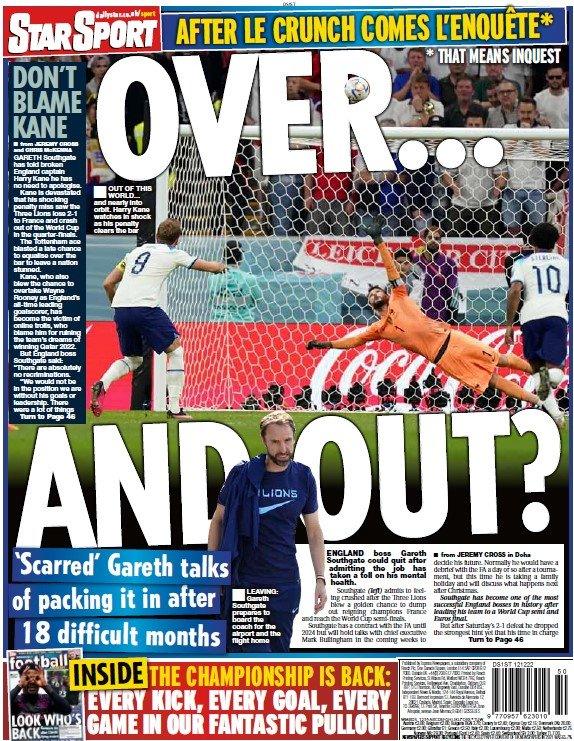 The back page of the Daily Star