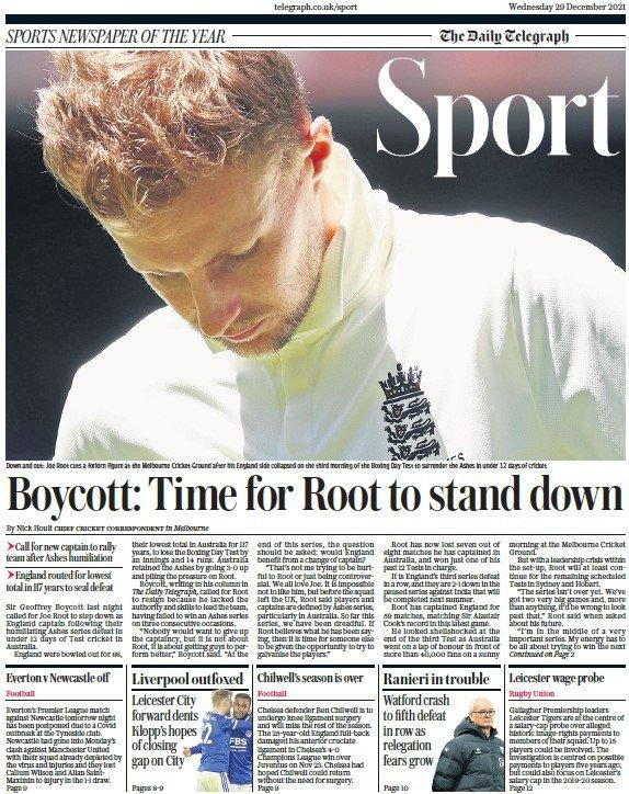 The Daily Telegraph sport section
