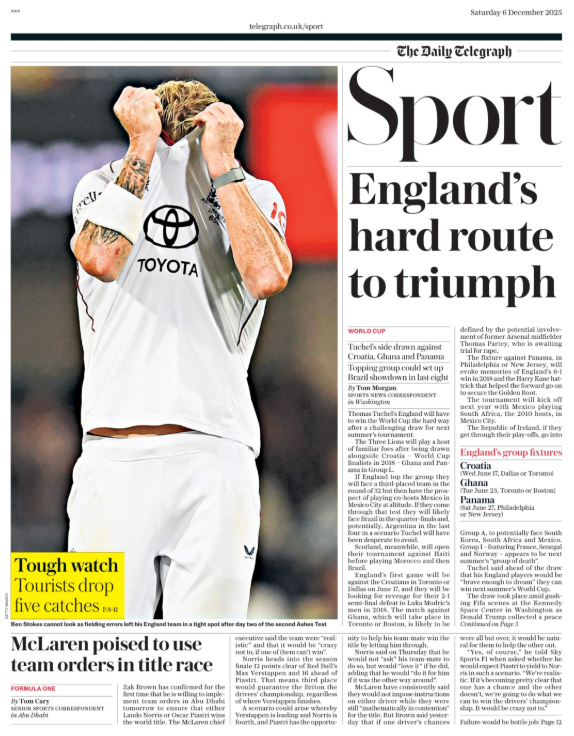  'England's hard route to triumph'