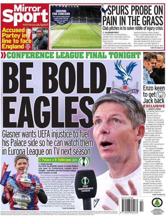 Daily Mirror back page