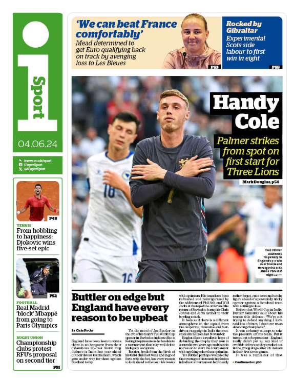 The sport section of the ipaper